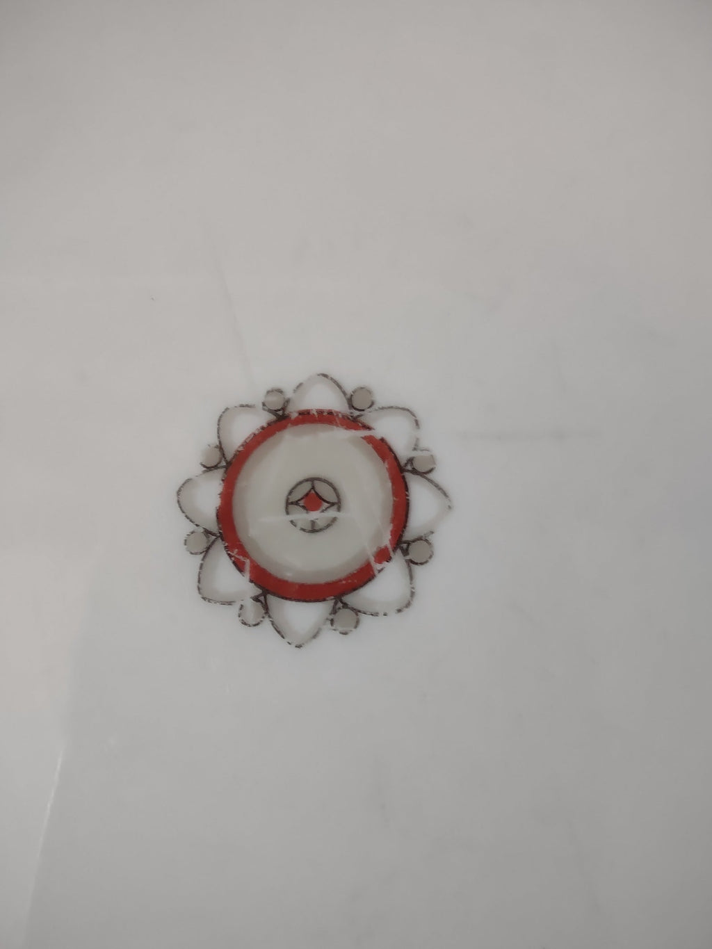 Theodore Haviland New York Made in America backstamp in red script with black cloud cartouche