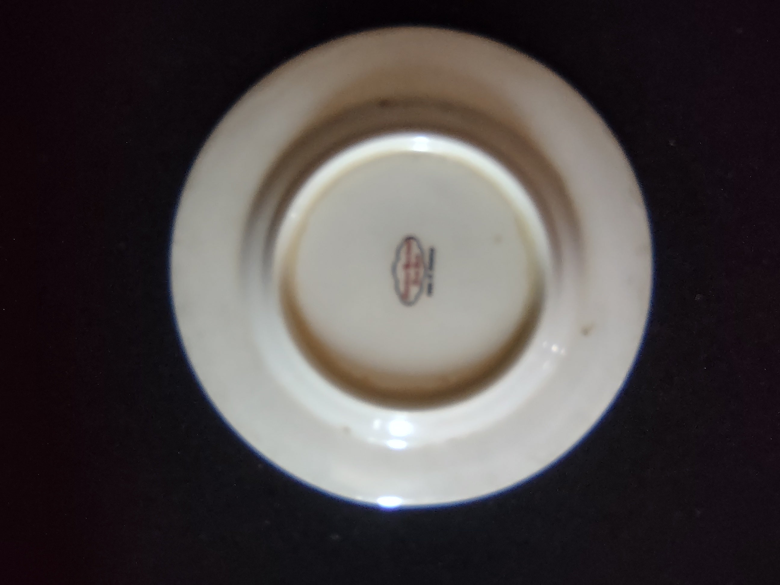 Close-up of Theodore Haviland New York Made in America backstamp in cloud cartouche