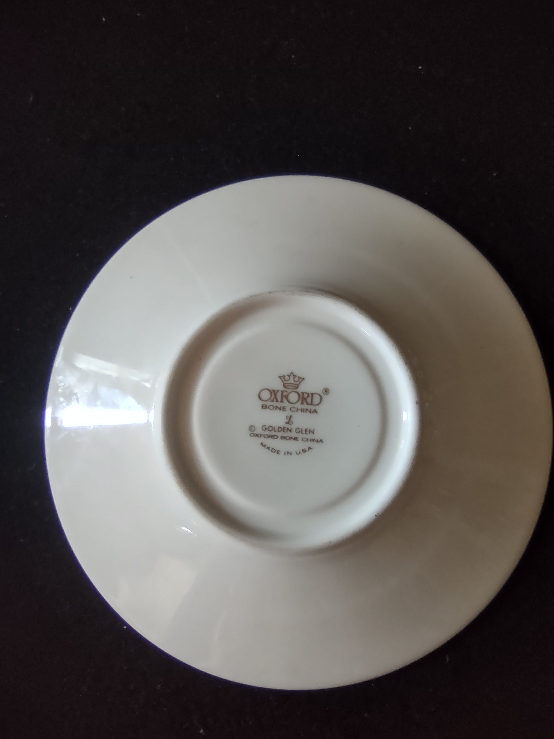 Vintage Oxford Bone China Golden Glen Saucer [6998]