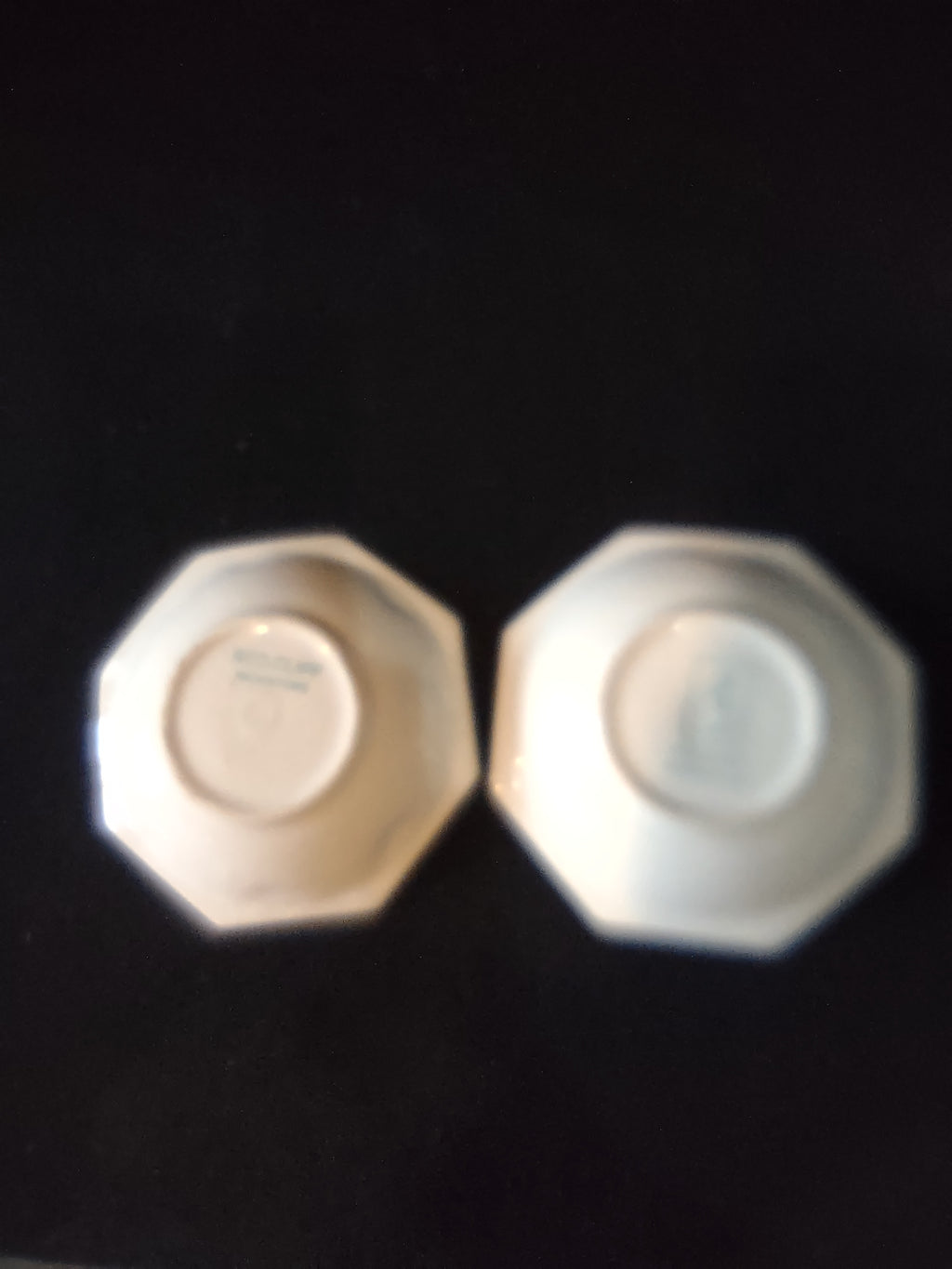Vintage Red Cliff Ironstone Off-White Octagonal Berry Bowls Set of 4 [7002]