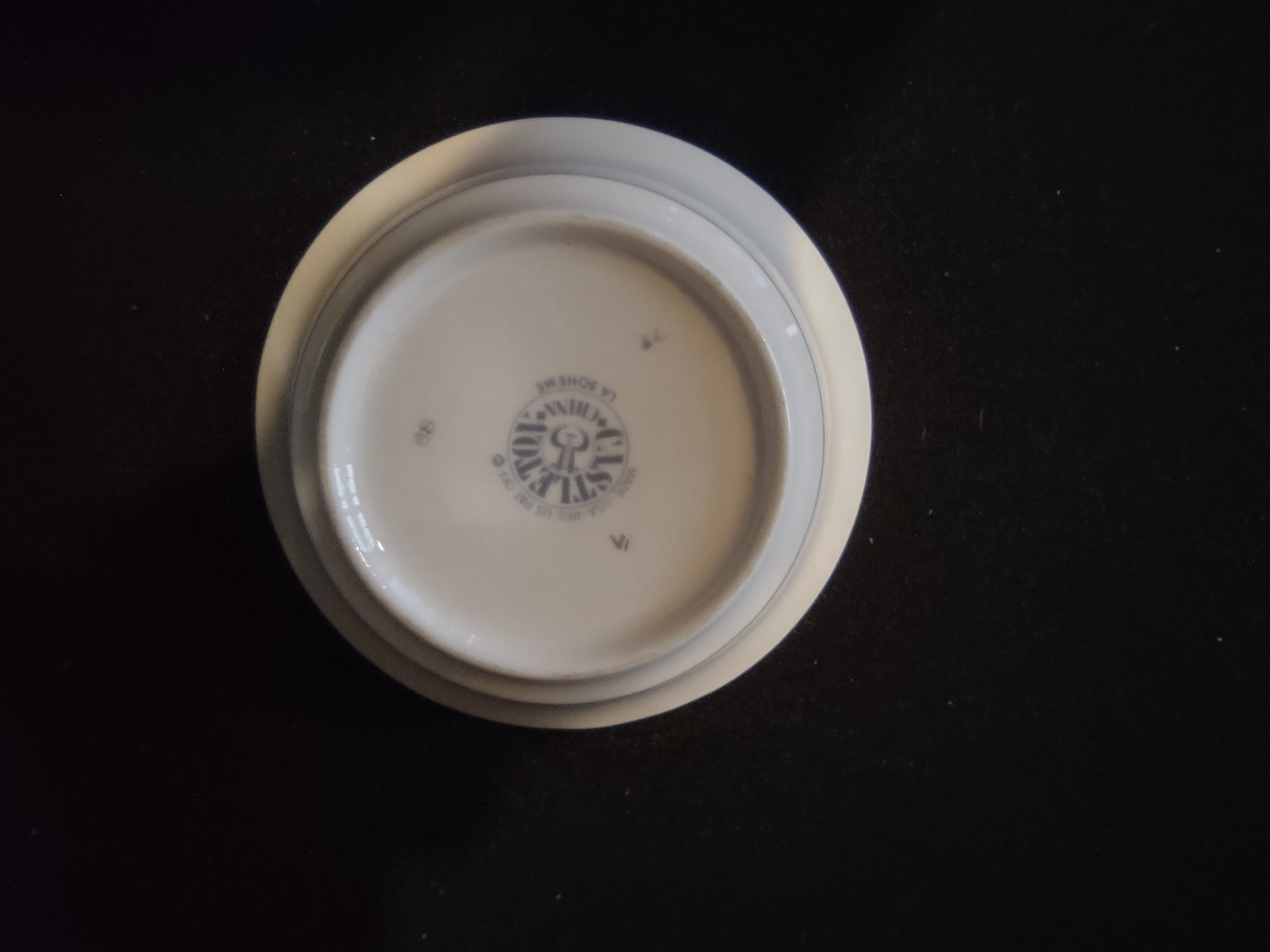 Vintage Castleton China La Boheme Green & Gold Bowl [7003]