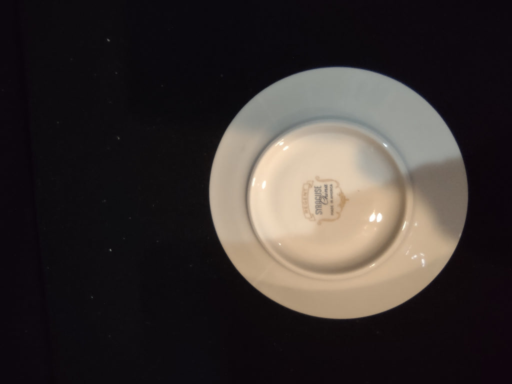Vintage Syracuse China Regent White & Gold Band Saucer [7005]