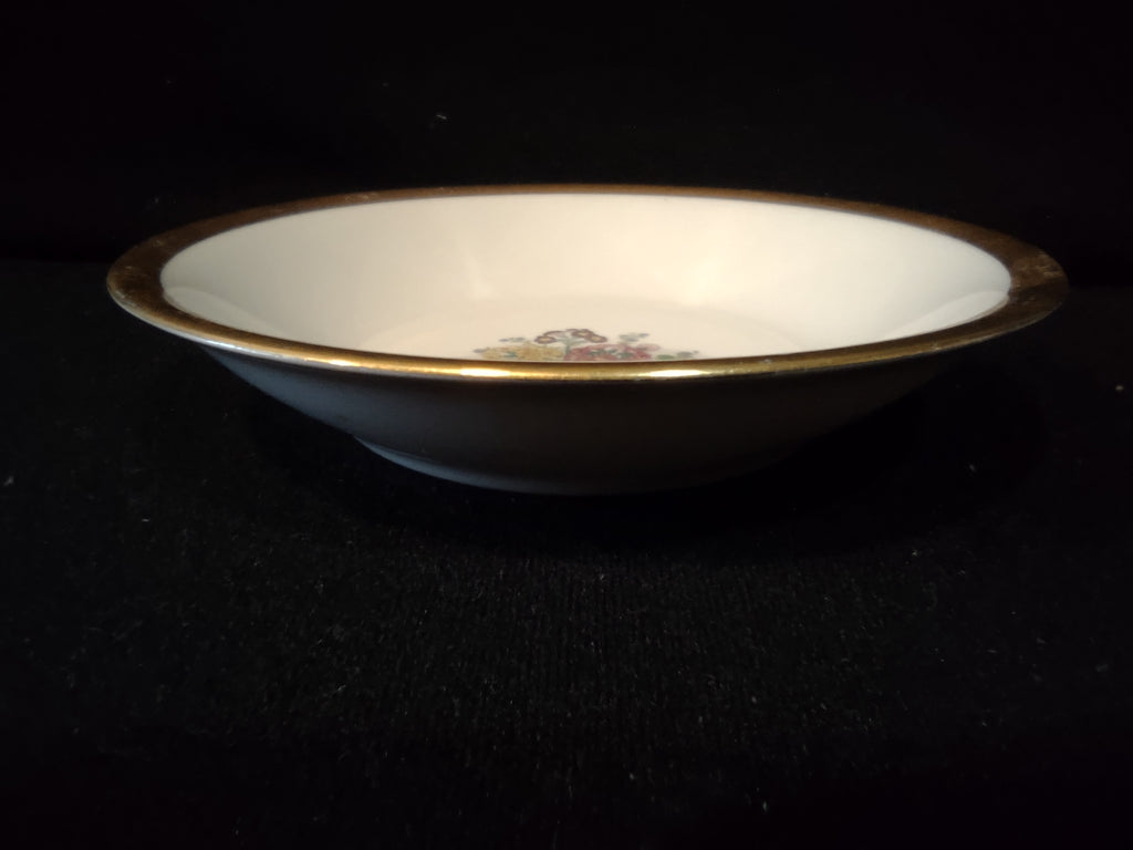Vintage Theodore Haviland NY Saybrook Floral Bouquet Gold Band Bowl [7006]