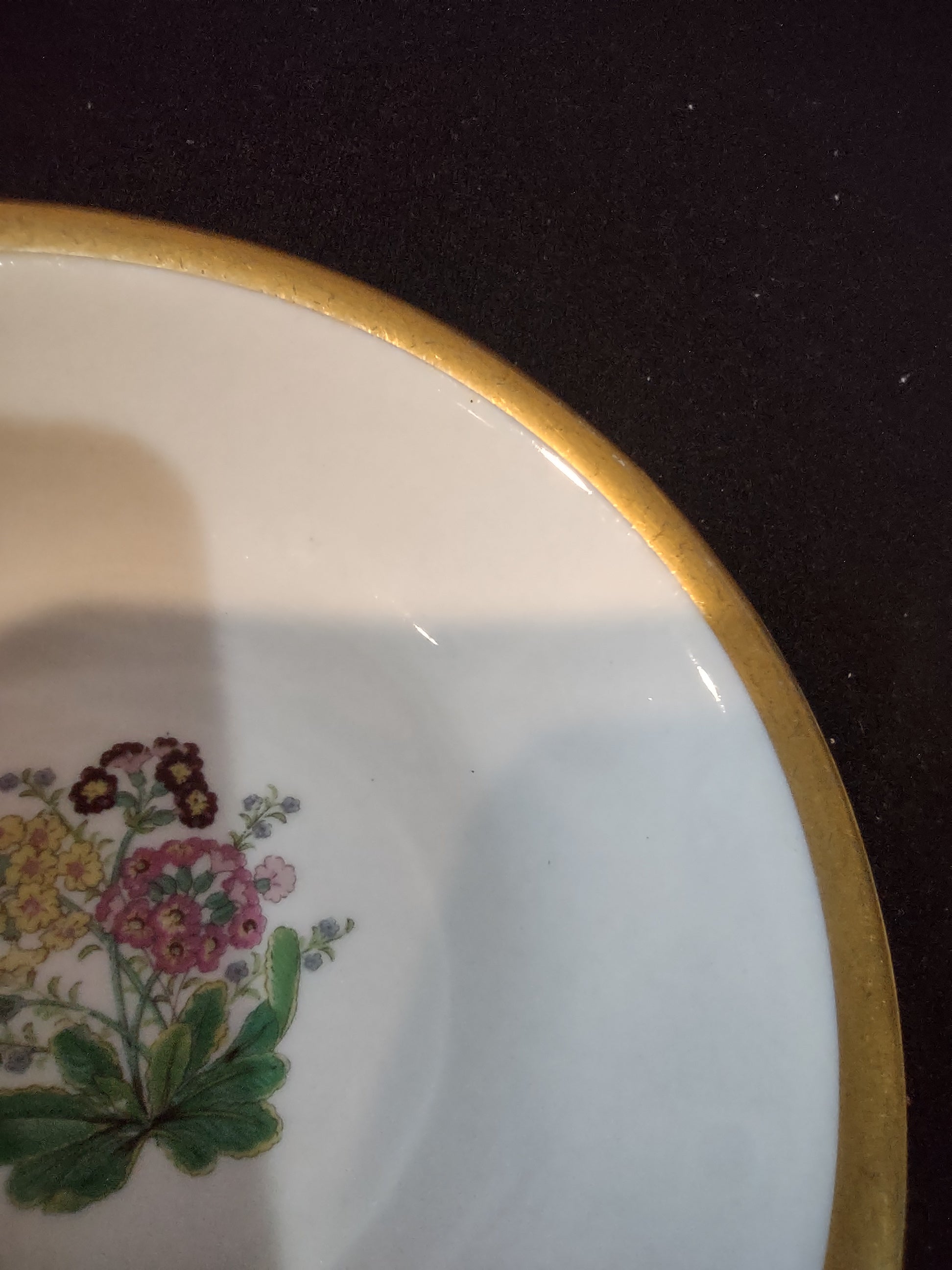 Vintage Theodore Haviland NY Saybrook Floral Bouquet Gold Band Bowl [7006]