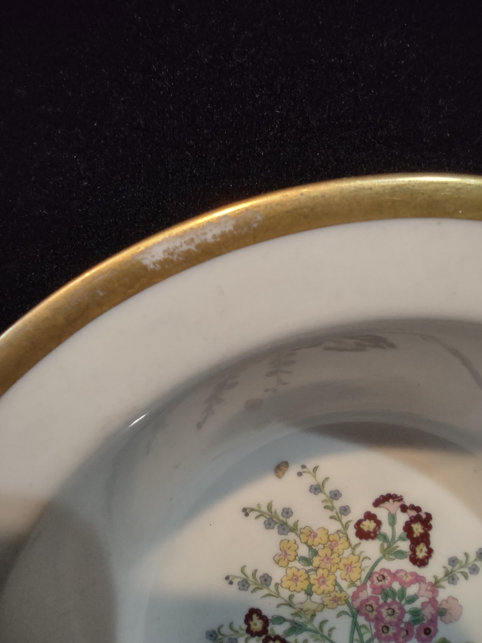 Vintage Theodore Haviland NY Saybrook Gold Band Cereal Bowls Set of 3 [7007]
