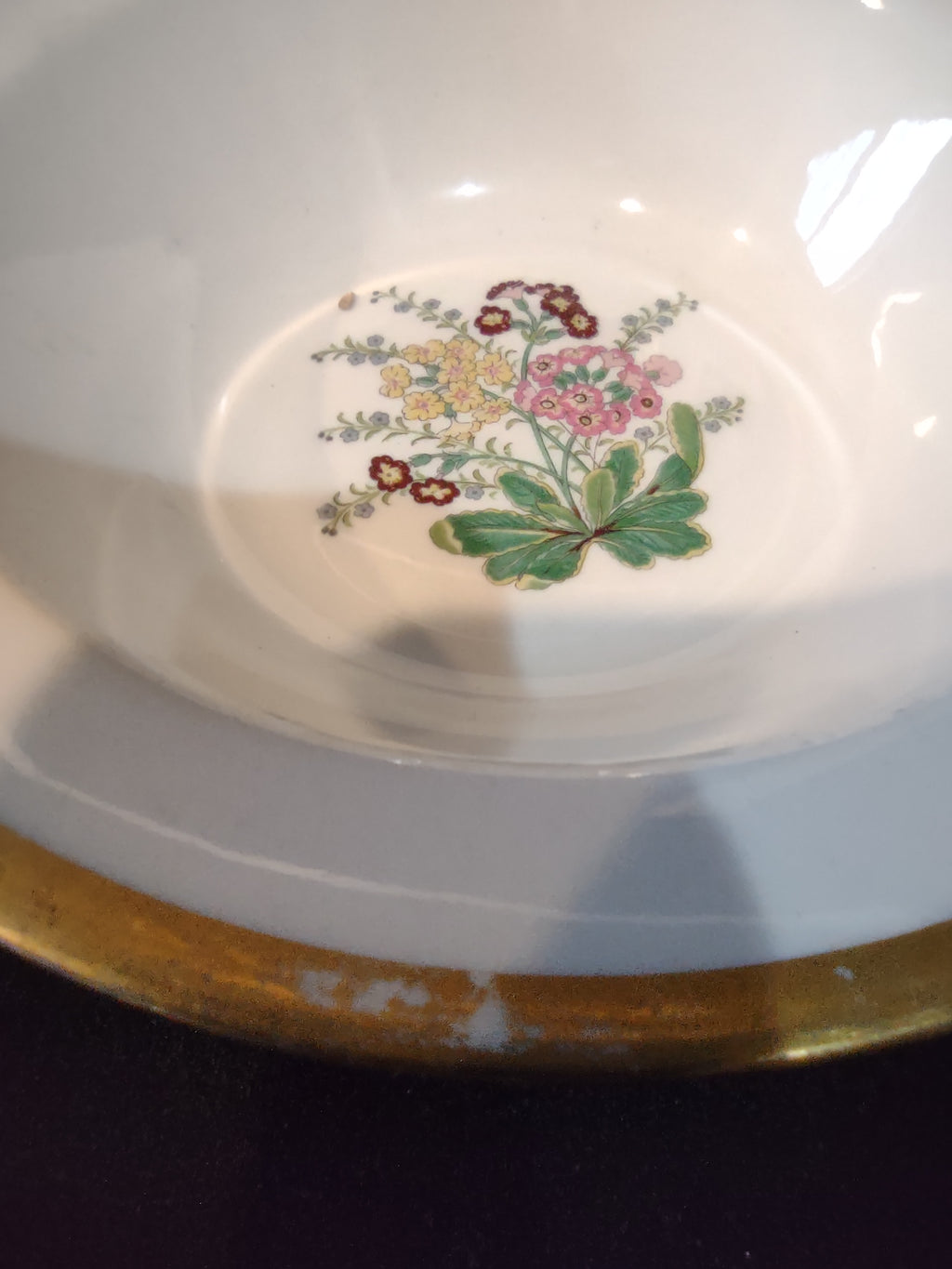 Vintage Theodore Haviland NY Saybrook Gold Band Cereal Bowls Set of 3 [7007]