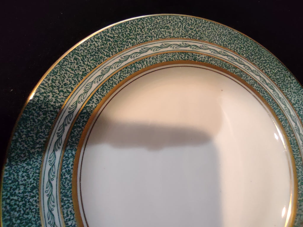 Vintage Theodore Haviland NY Mosaic Teal & Cream Plate USA [7009]