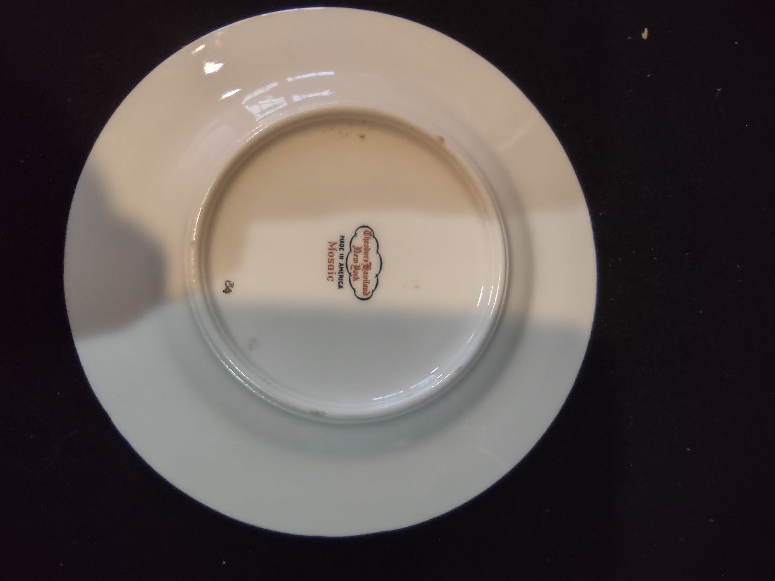 Canonsburg Fine China Mosaic plate - ruler showing approx 6 inch diameter