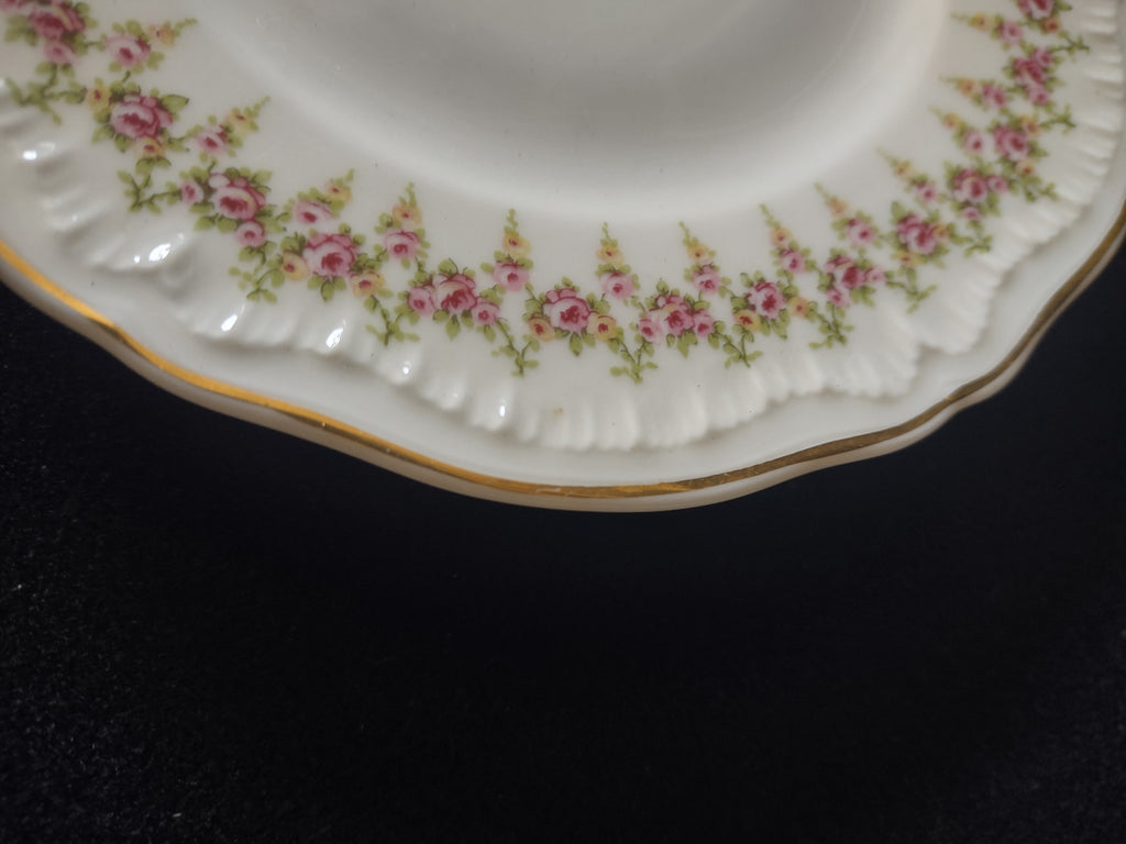 Theodore Haviland NY pink rose garland plates - set of 2 shown together