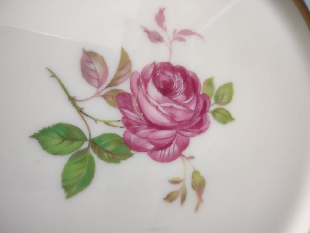 Rim detail showing scalloped edge and double gold band on Castleton Dolly Madison plate