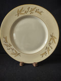 Close-up of Acacia pattern gold fern and daisy sprays on Franciscan Masterpiece China plate