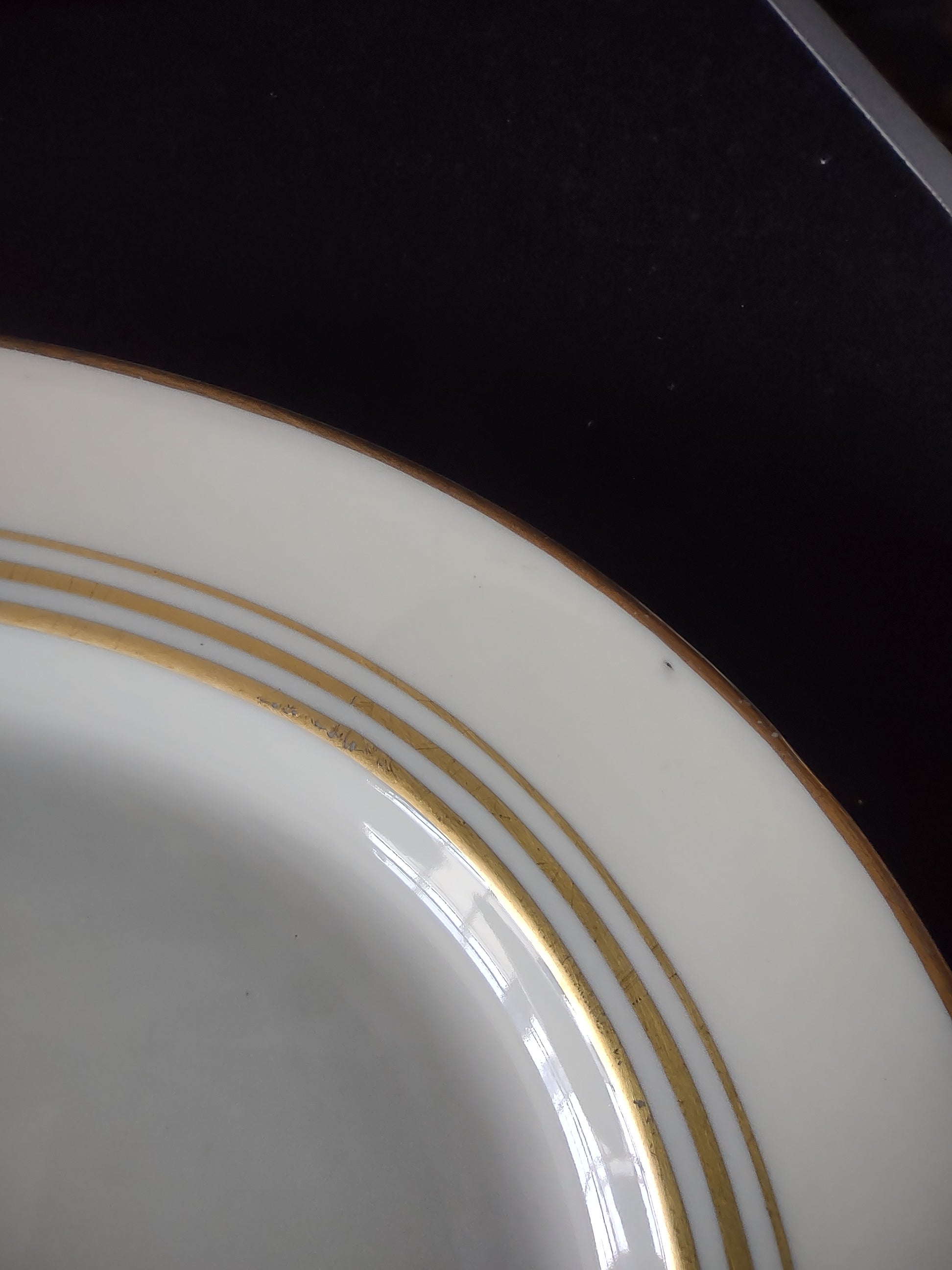 Syracuse China Old Ivory oval platter with ruler showing approximately 12 inch length