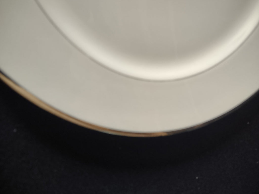 Vintage Gorham Fine China Platinum Rim Plate - backstamp: Gorham Fine China Est 1831 USA Platinum Rim