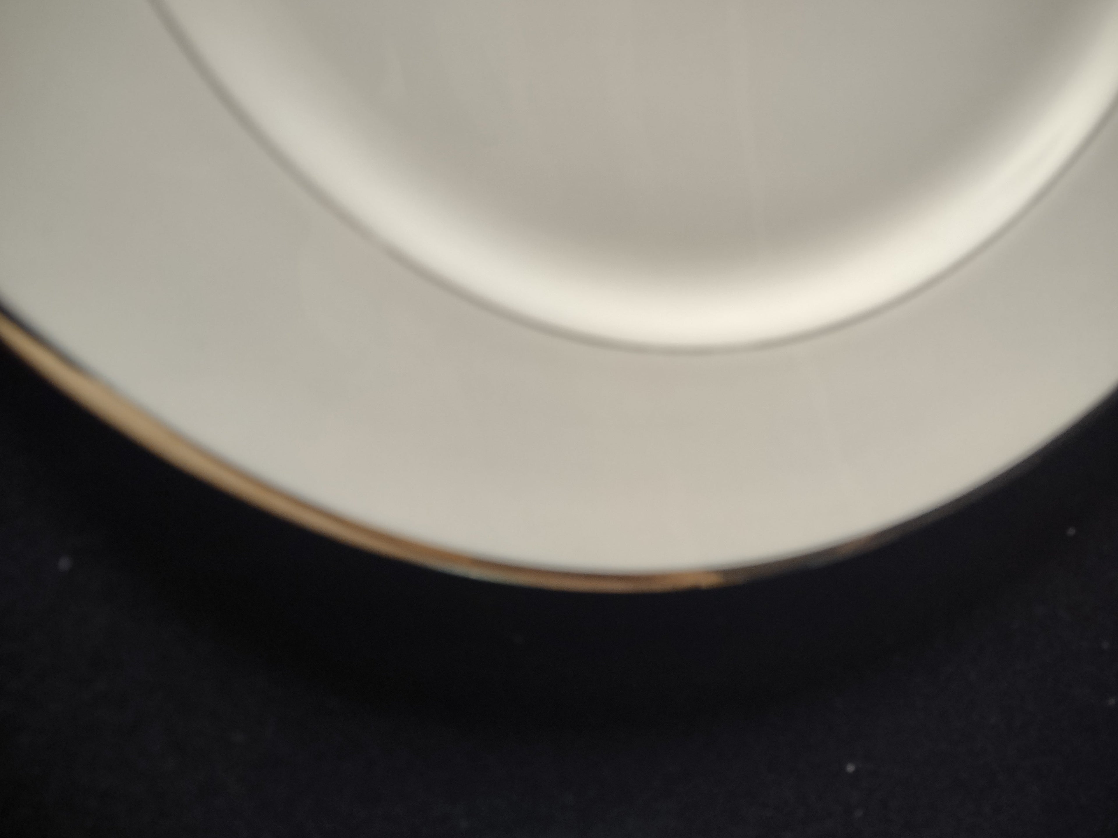 Vintage Gorham Fine China Platinum Rim Plate - backstamp: Gorham Fine China Est 1831 USA Platinum Rim