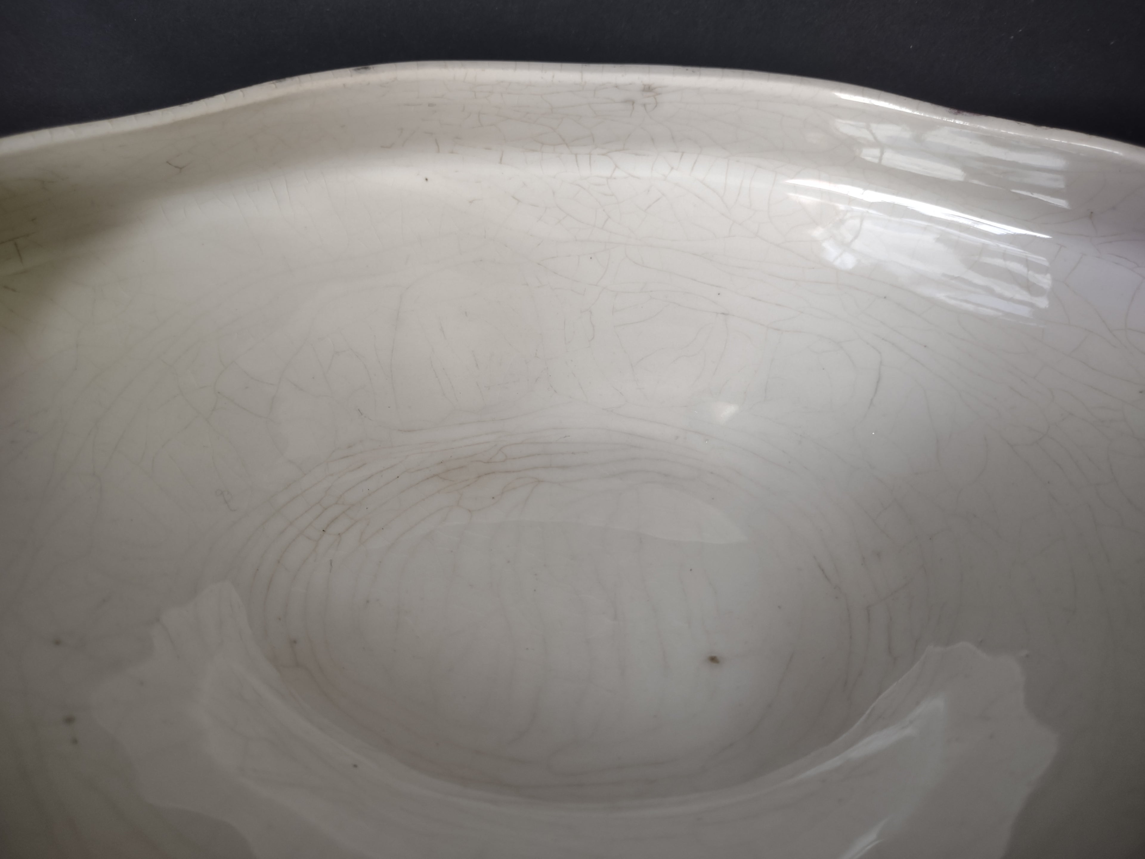 Vintage Homer Laughlin White Granite Oval Tureen IMPERFECT [7034]