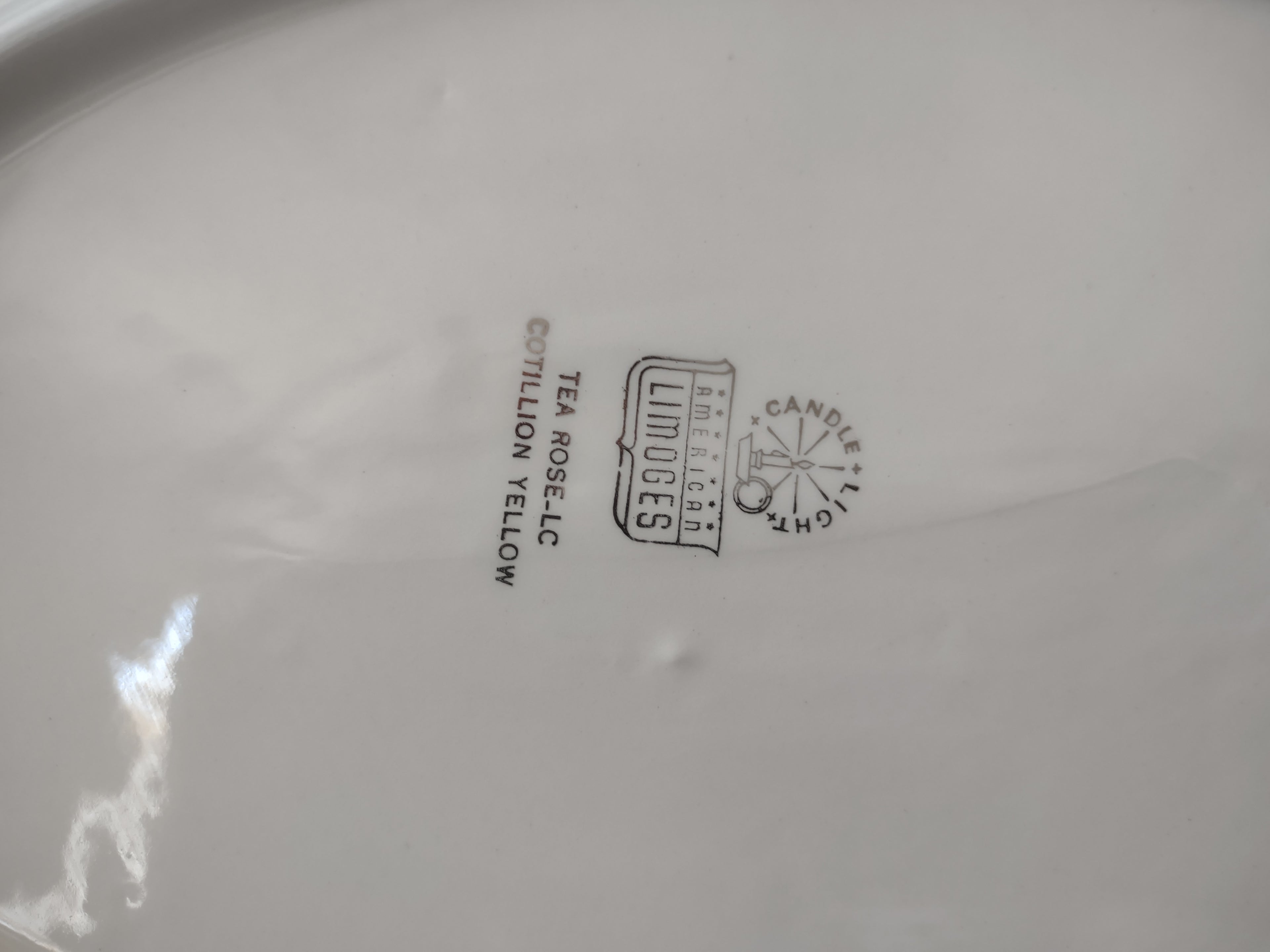 Vintage American Limoges Cotillion Yellow Tea Rose Oval Serving Platter [7044]