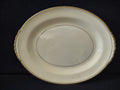 Vintage Homer Laughlin Eggshell Nautilus Cream & Gold Serving Platter IMPERFECT [7045]