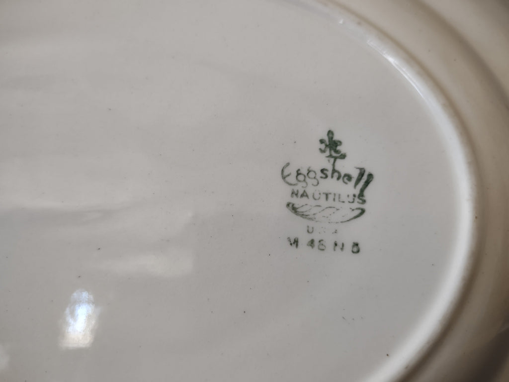 Backstamp: Eggshell Nautilus, USA, W45NB by Homer Laughlin