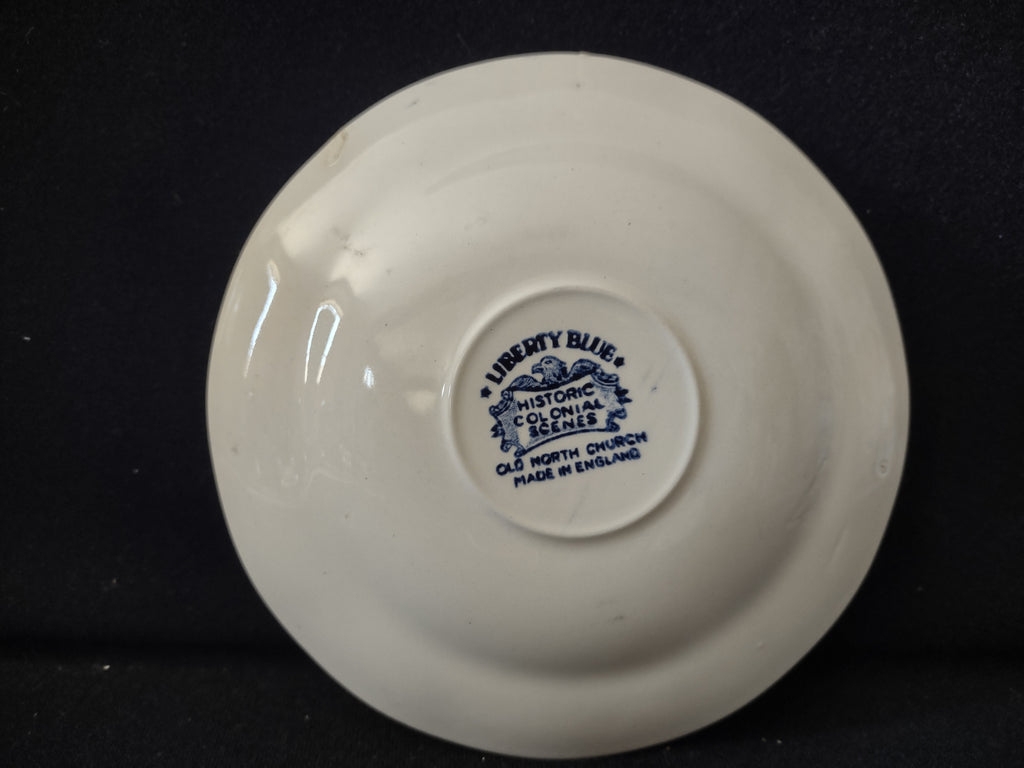 Vintage Liberty Blue Old North Church Saucer IMPERFECT [7047]