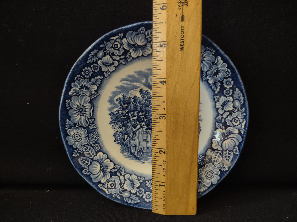 Vintage Liberty Blue Old North Church Saucer IMPERFECT [7047]