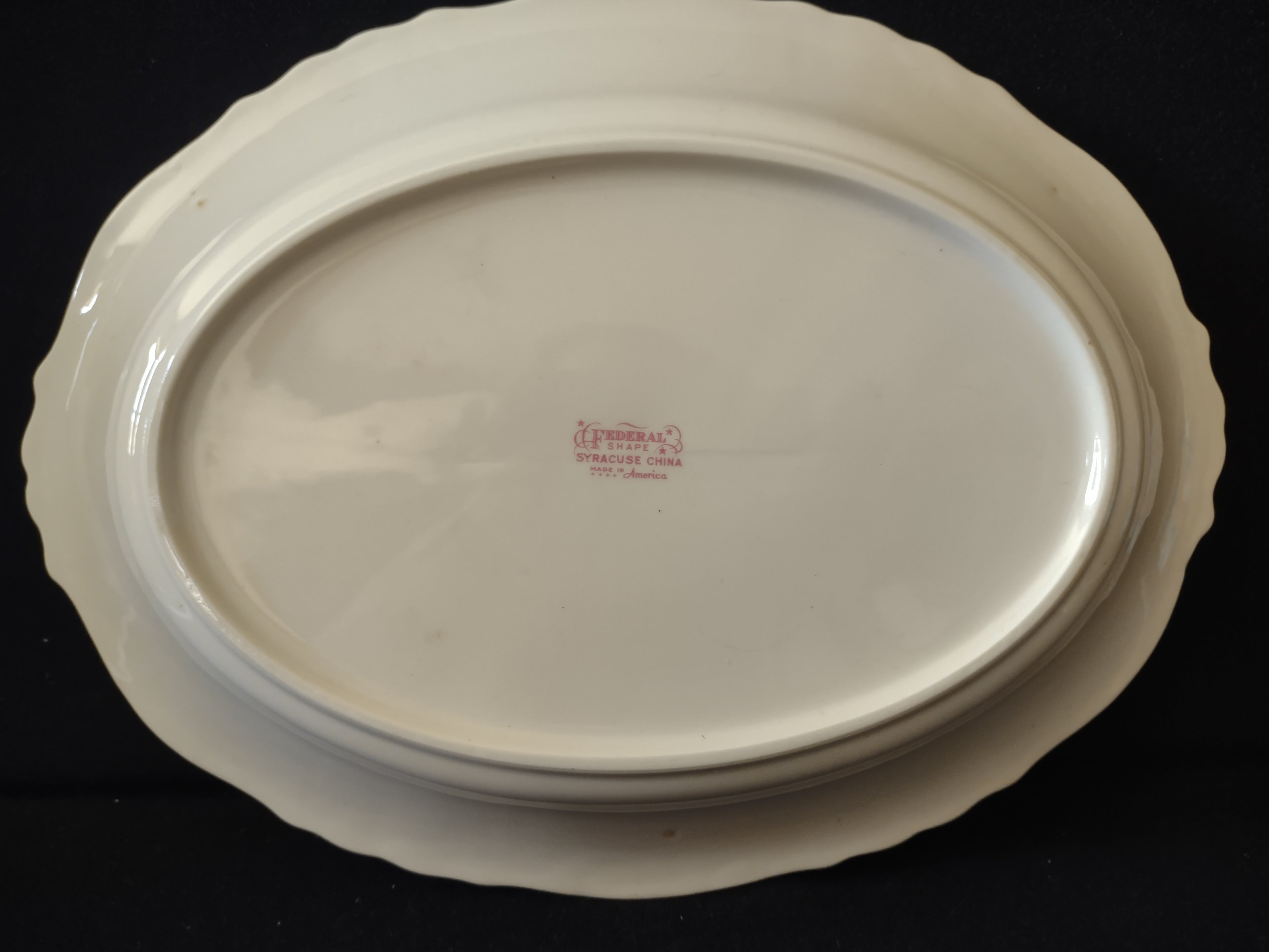 Vintage Syracuse China Federal Shape Floral Serving Platter [7048]