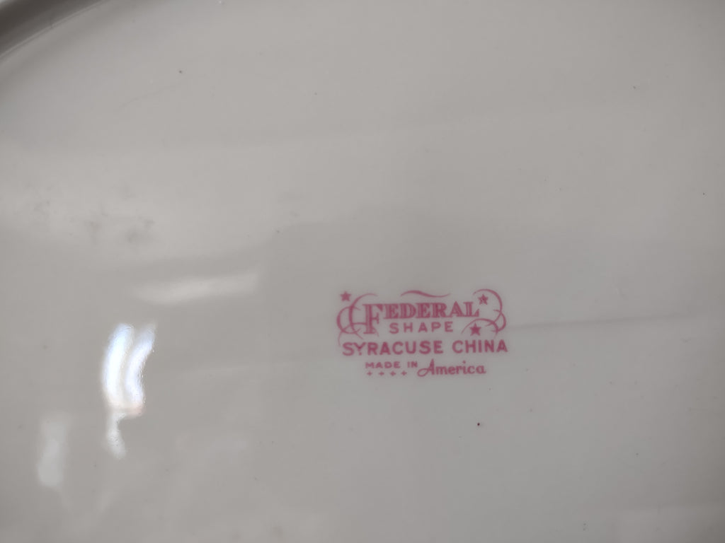 Vintage Syracuse China Federal Shape Floral Serving Platter [7048]