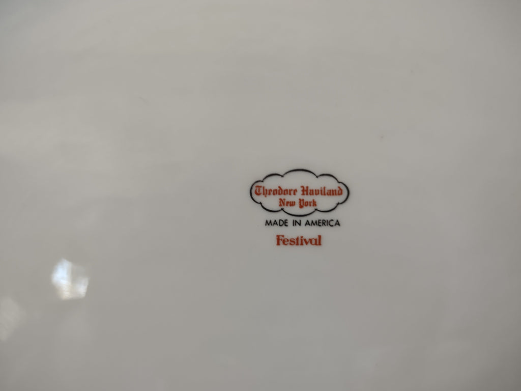 Backstamp: Theodore Haviland New York, Made in America, Festival pattern