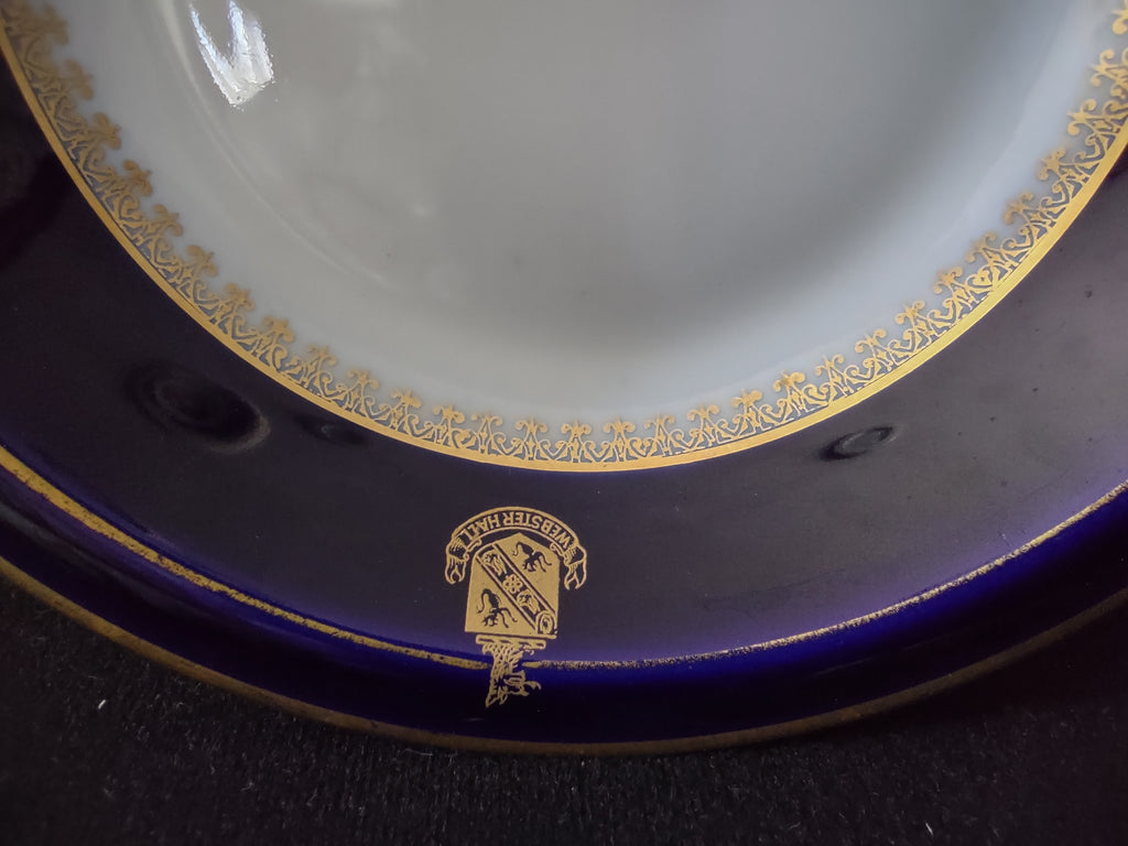 Vintage Black Knight Cobalt Blue Webster Halls Small Bowl 1926 [7051]