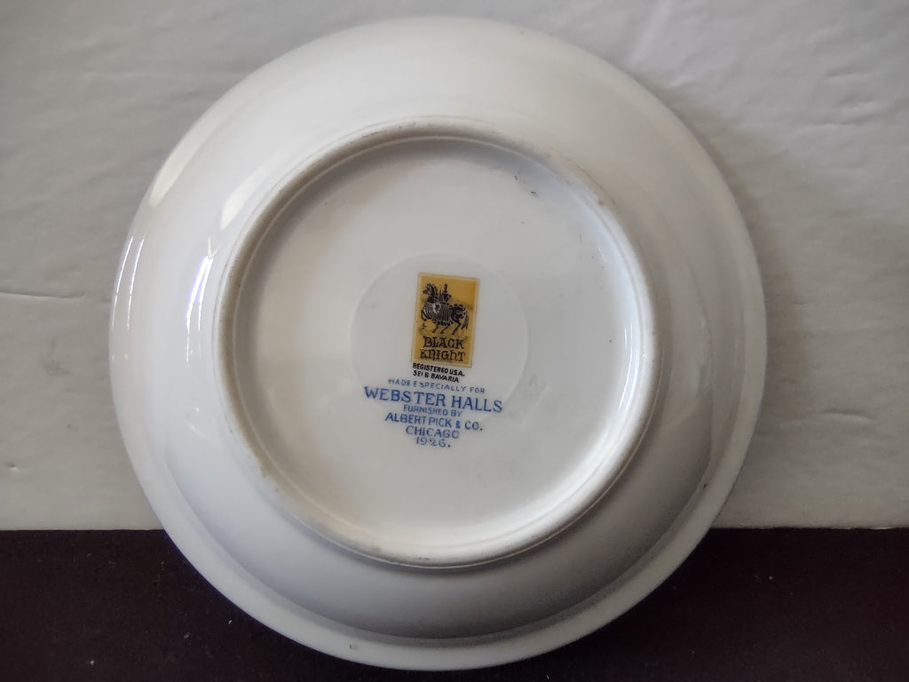 Vintage Black Knight Cobalt Blue Webster Halls Small Bowl 1926 [7051]