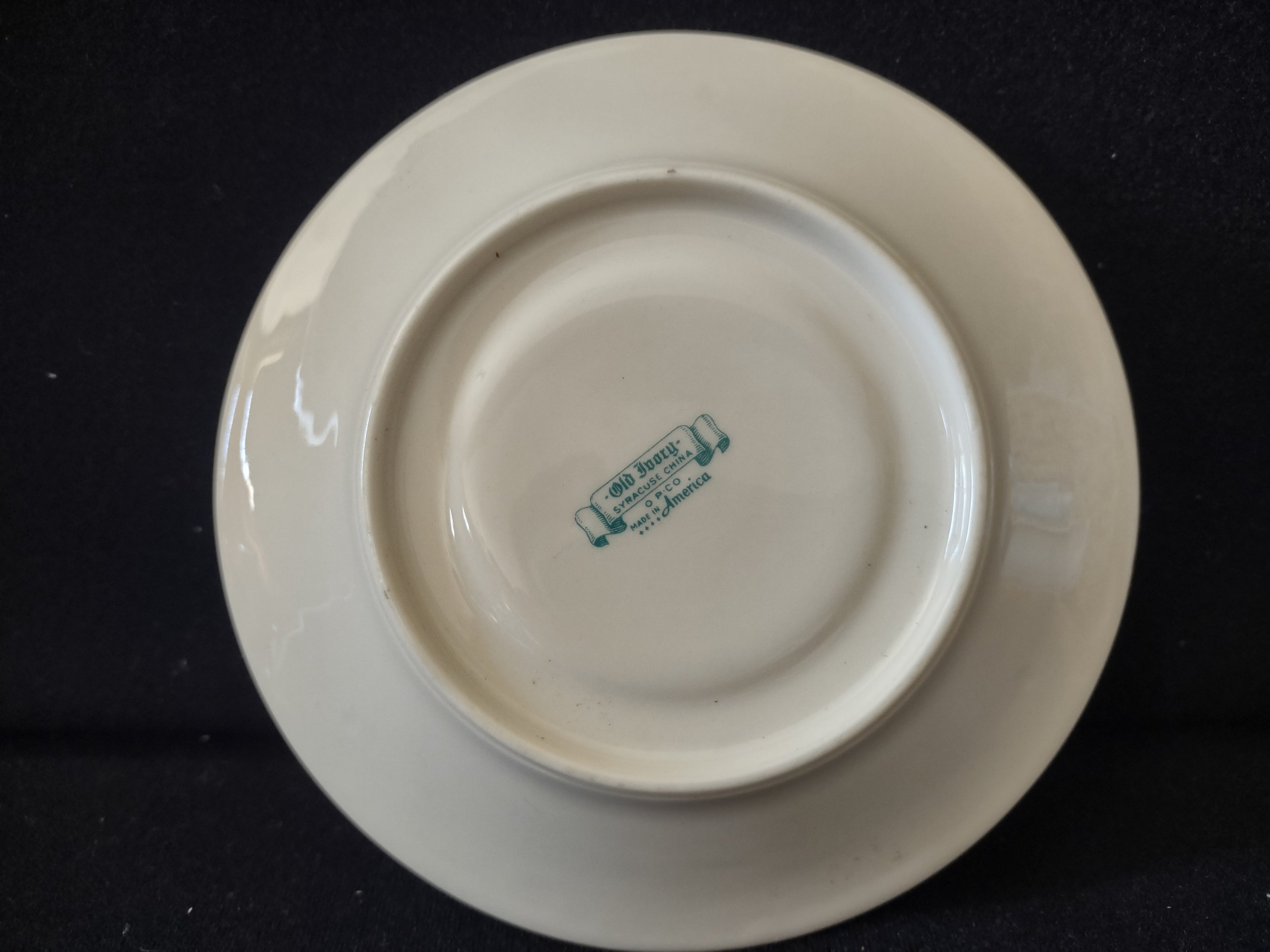 Backstamp: Old Ivory, Syracuse China, Made in America