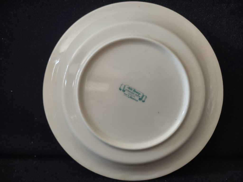 Vintage Syracuse China Rococo Floral Crimson Saucer [7053]