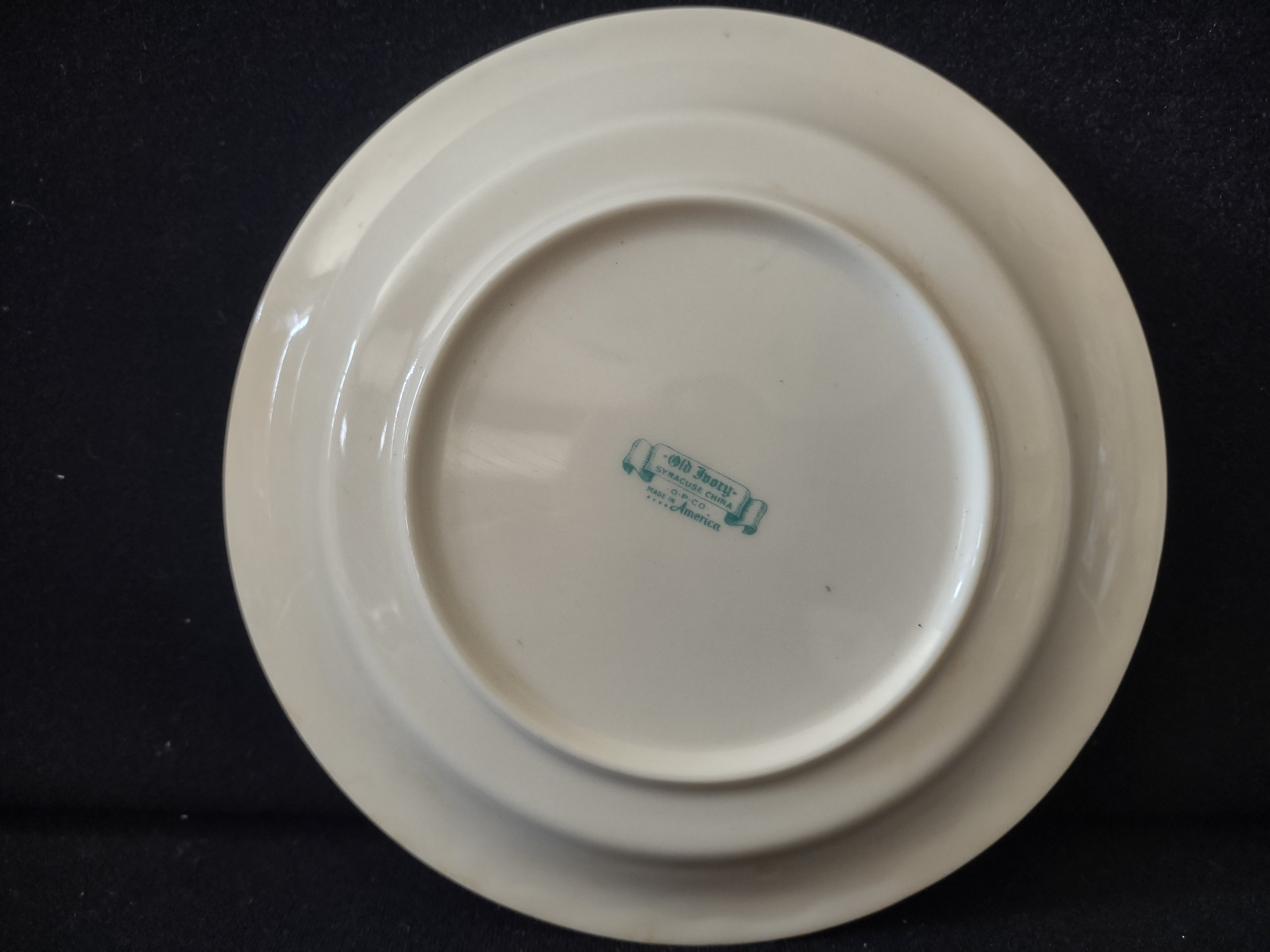 Vintage Syracuse China Rococo Floral Crimson Saucer [7053]