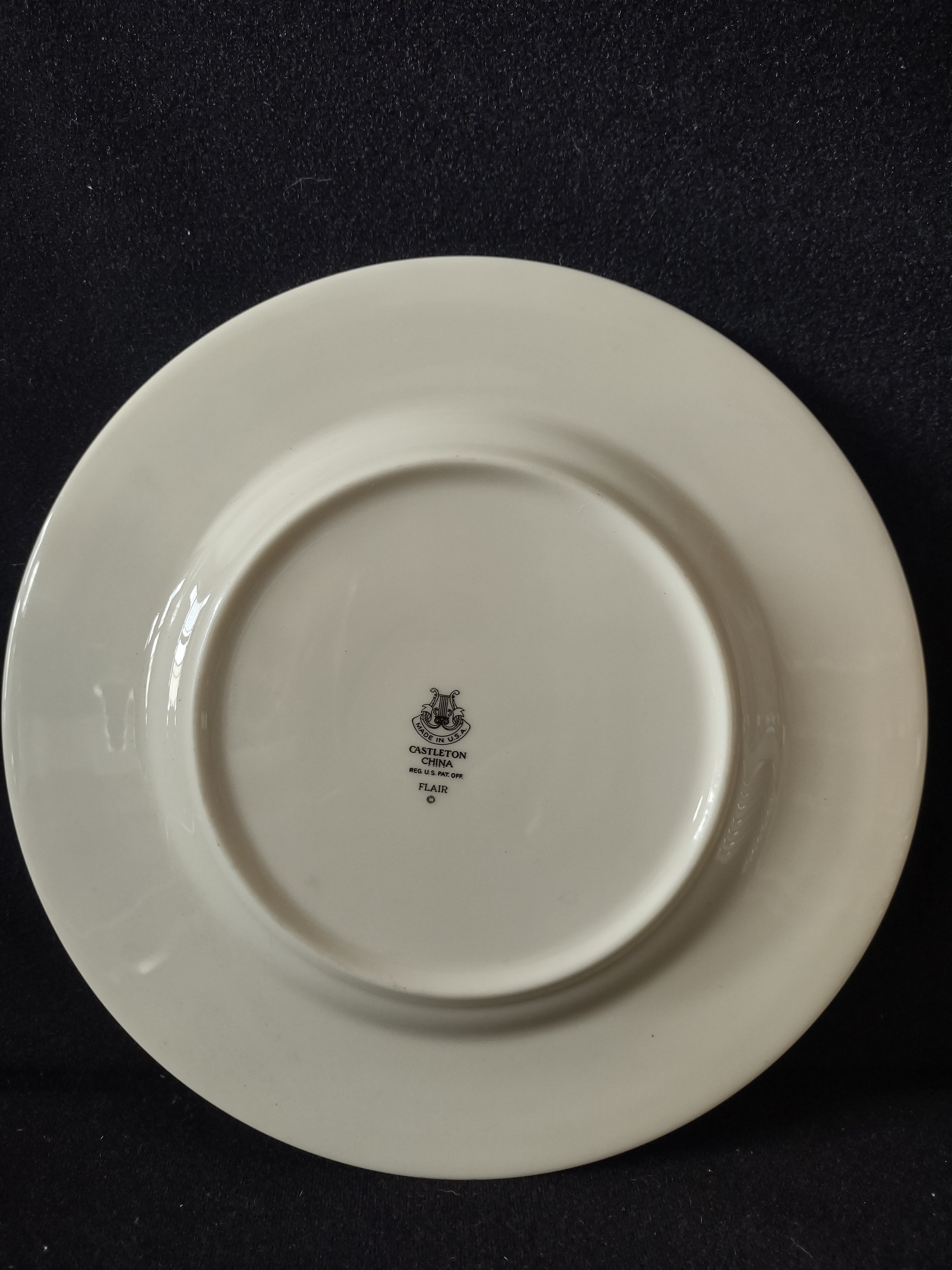Vintage Castleton China Flair 8-1/2" Salad/Lunch Plate Platinum [7058]