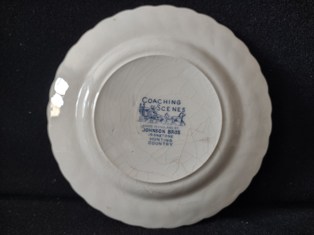 Johnson Bros Coaching Scenes Hunting Country backstamp - Made in England, Ironstone