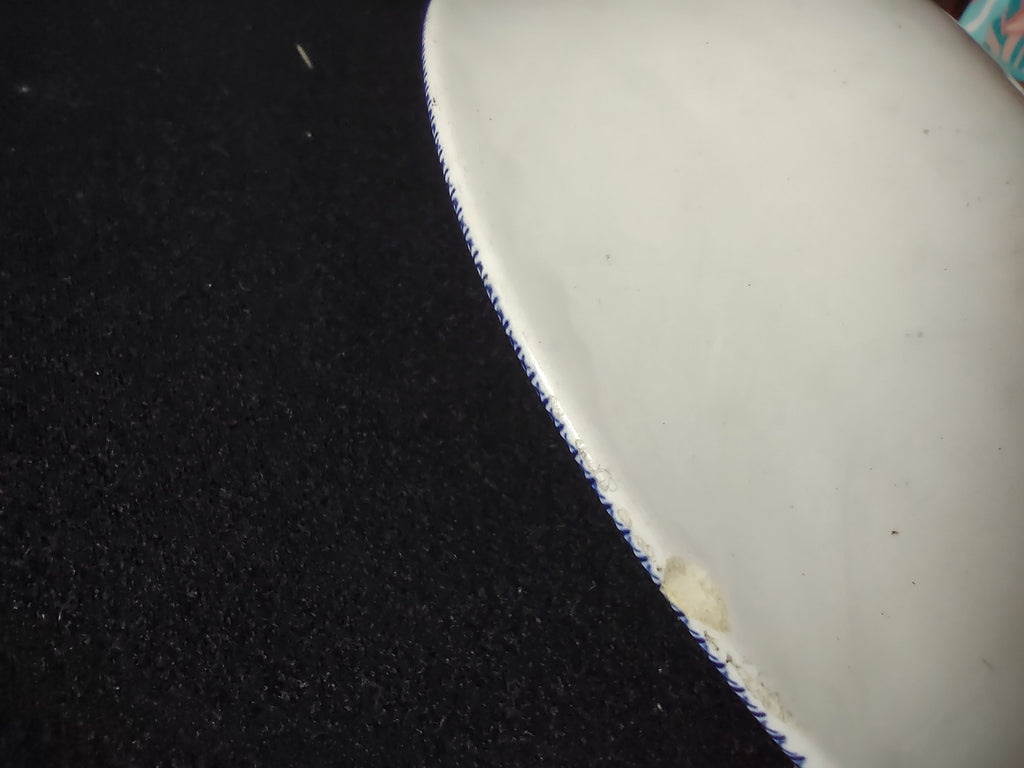Vintage Churchill England Blue Willow Saucer Blue & White Set of 2 IMPERFECT [70765]