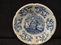 Vintage Johnson Bros Windsor Ware Mount Vernon Garden House Blue Saucer - front view