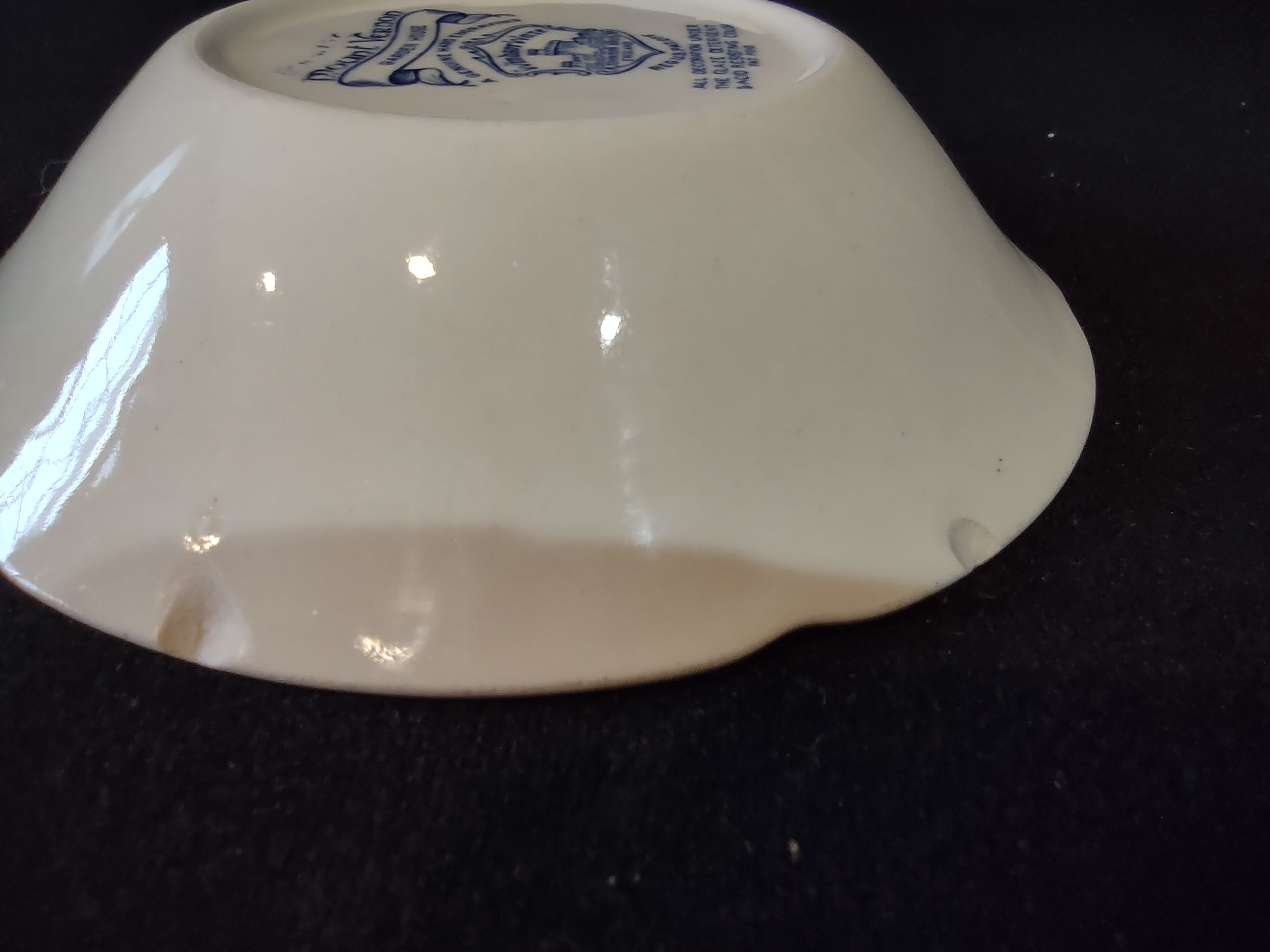 Vintage Johnson Bros Windsor Ware Mount Vernon Garden House Blue Berry Bowl [7068]