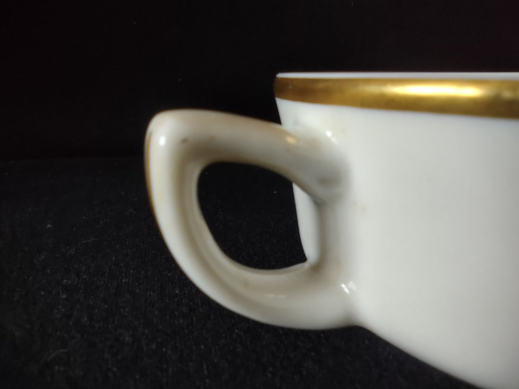 Top-down view of Syracuse China tea cup interior