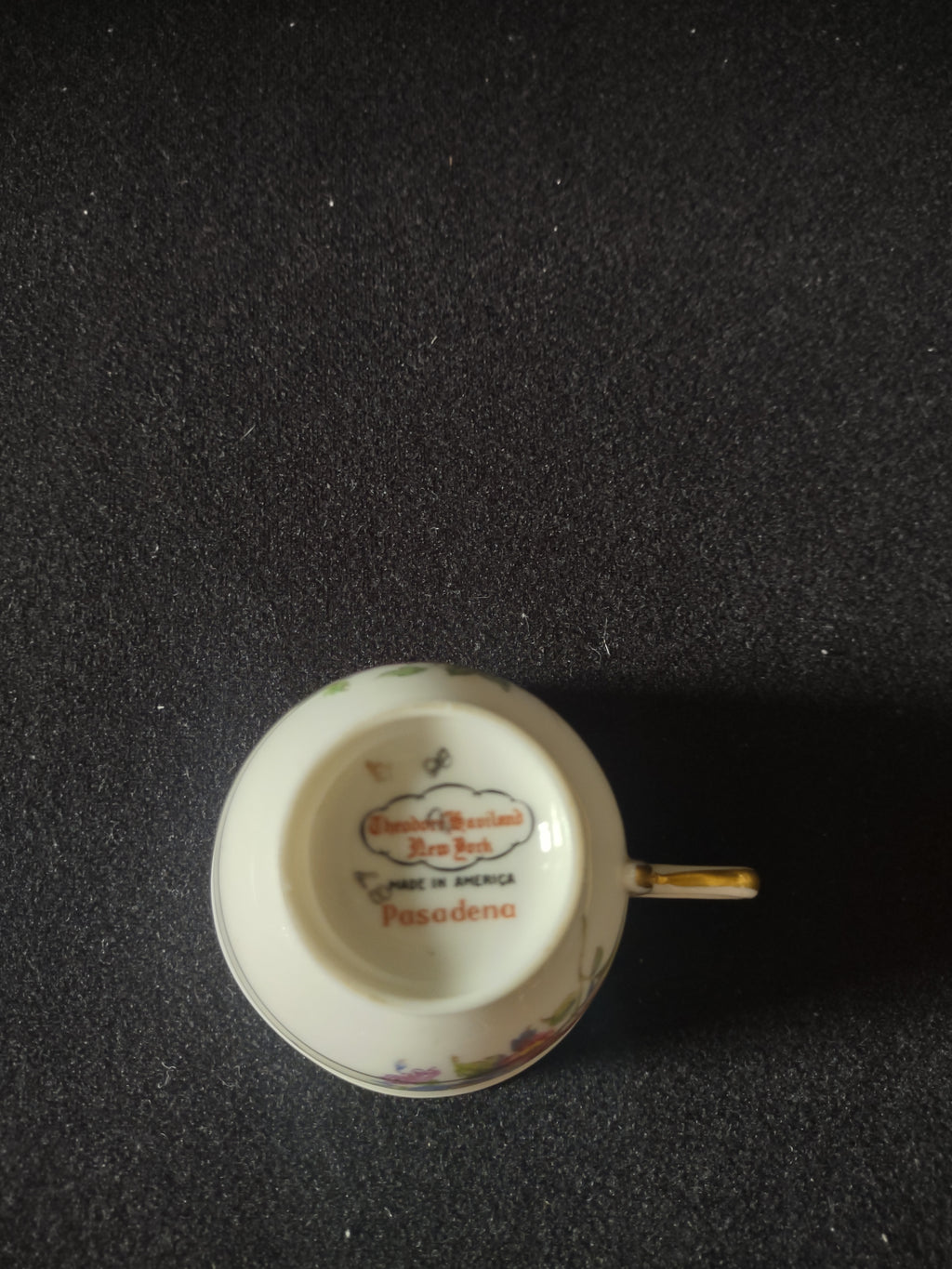 Vintage Theodore Haviland NY Pasadena Mixed Floral Demitasse Cup [7089]