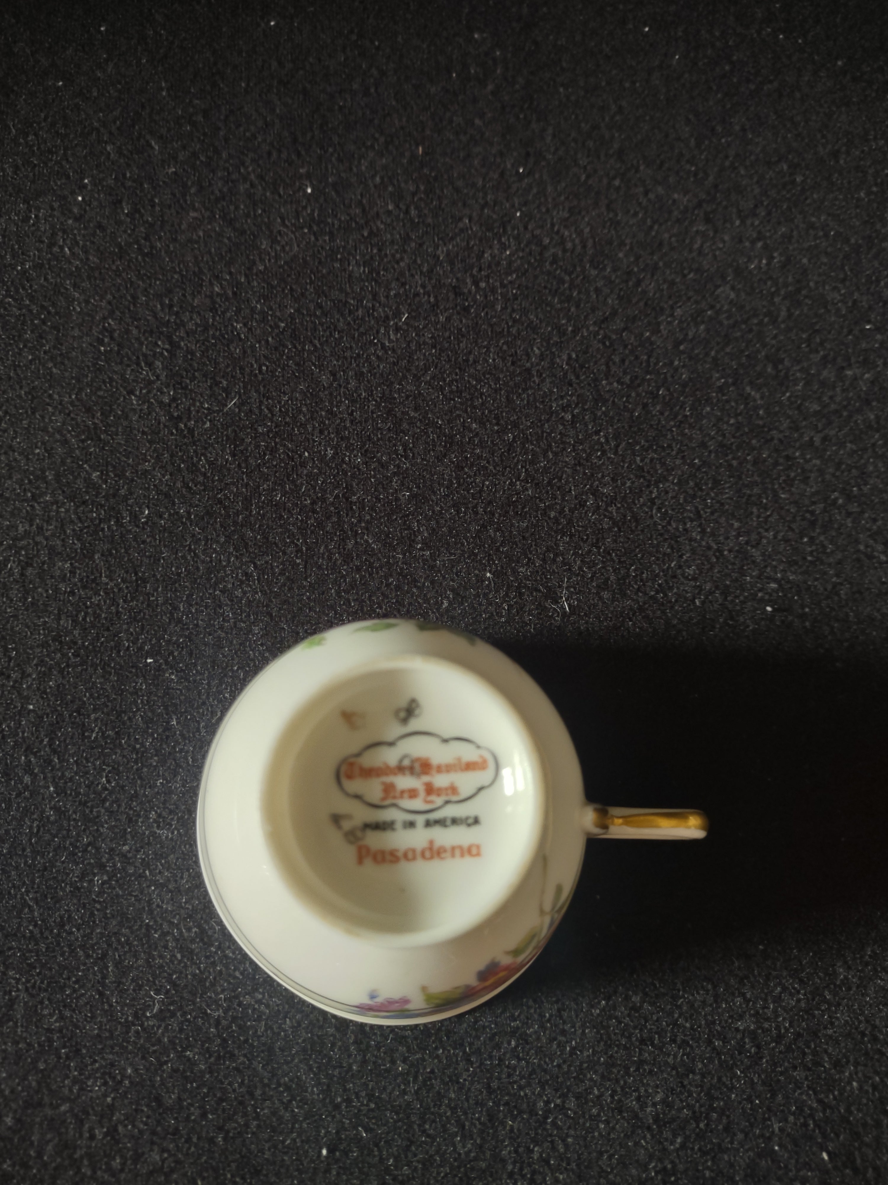 Vintage Theodore Haviland NY Pasadena Mixed Floral Demitasse Cup [7089]