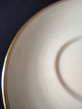 Vintage Franciscan China gold band saucer - rim and gold trim detail close-up