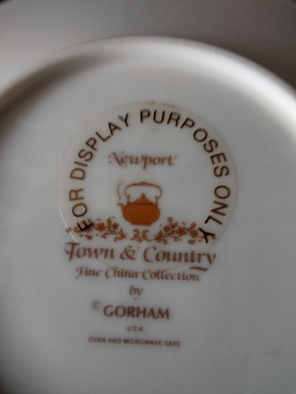 Gorham Newport saucer - pattern detail