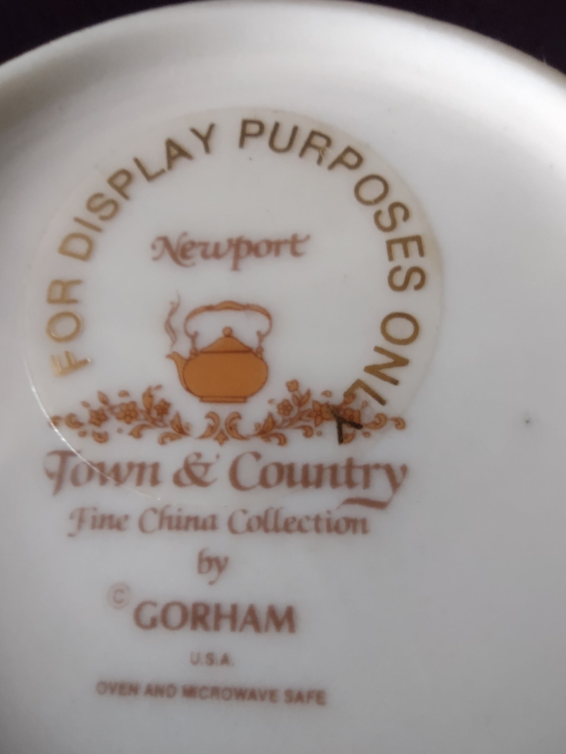 Gorham Newport saucer - pattern close-up
