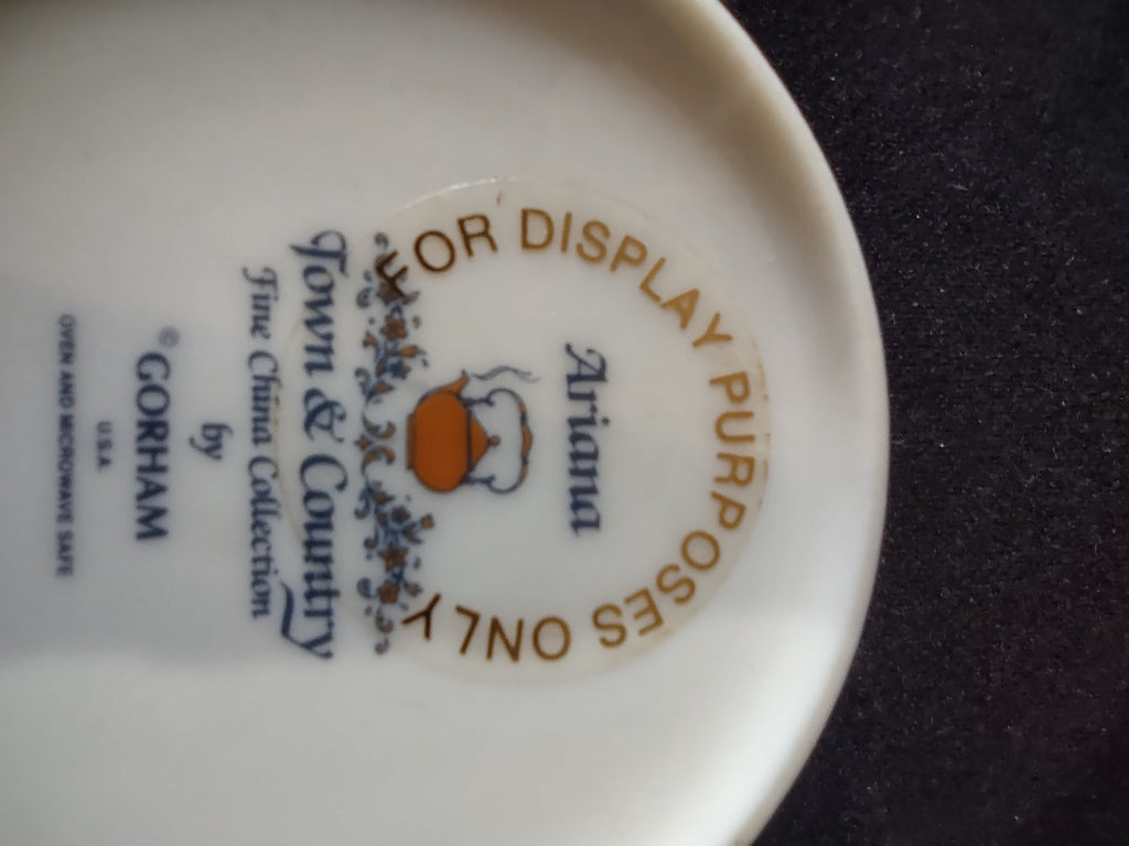 Gorham Ariana cup and saucer set detail