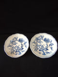 Blue Danube Blue Onion saucer with ruler showing 5 inch diameter
