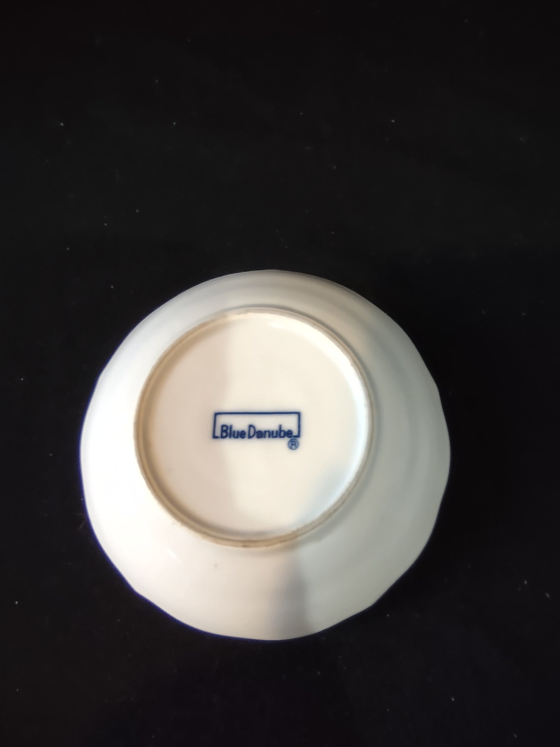 Blue Danube Blue Onion saucer rim and border detail