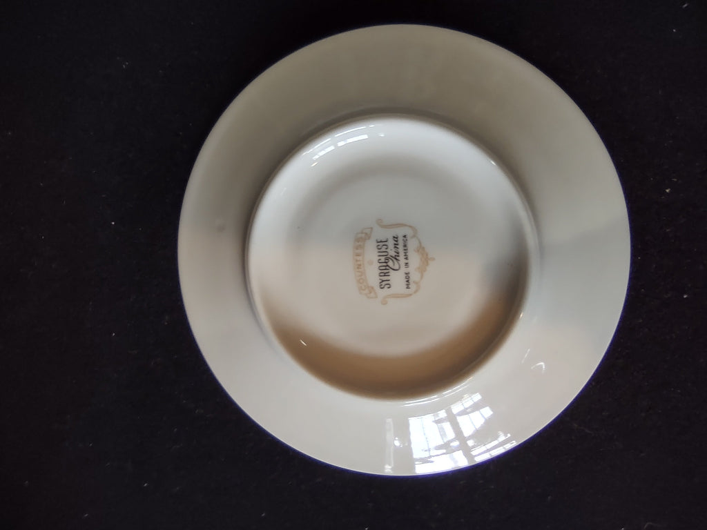 Syracuse China Countess saucer bottom view with backstamp