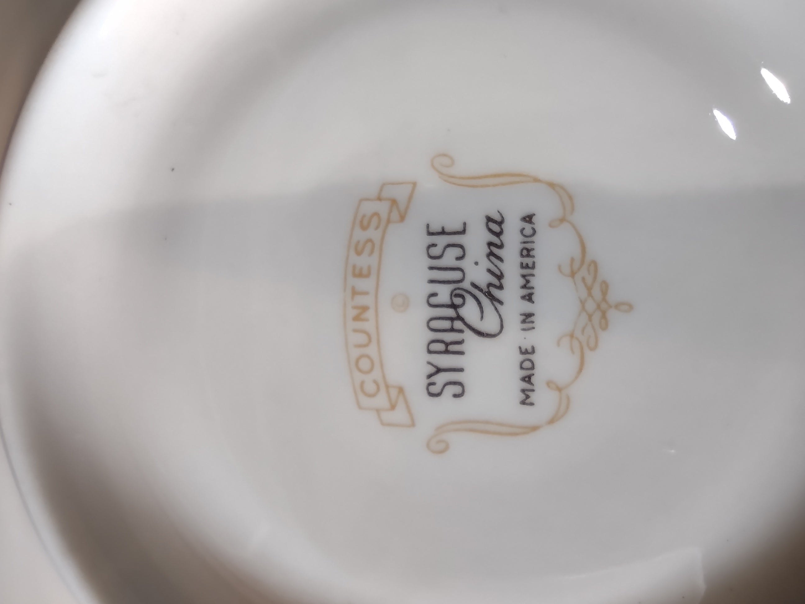 Syracuse China Countess saucer side profile