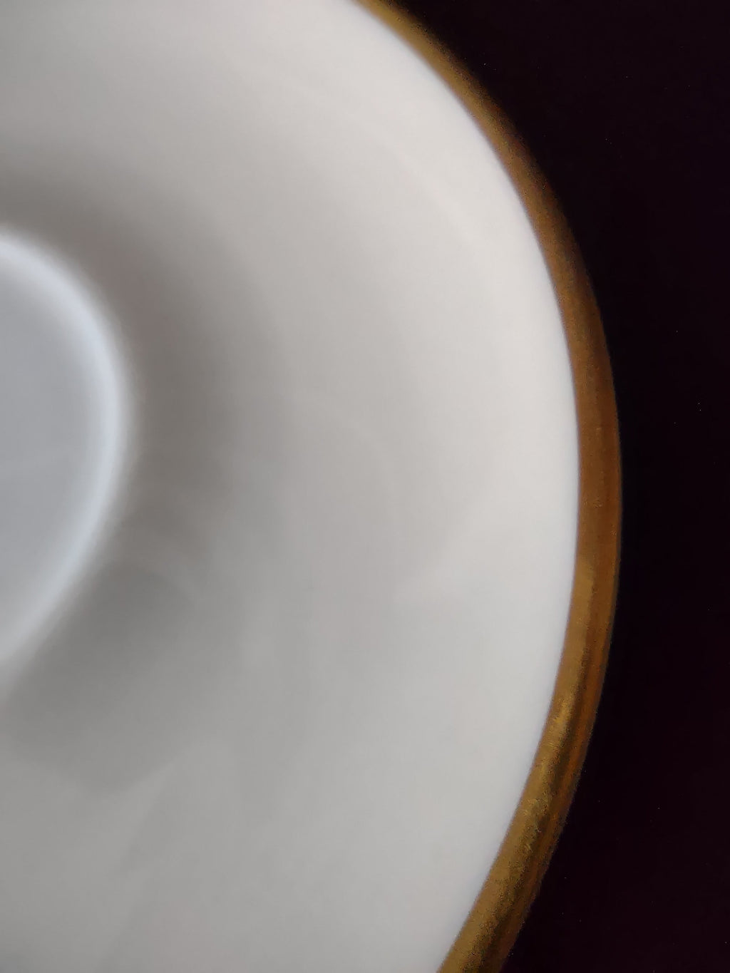 Gorham Flintridge saucer gold band close-up