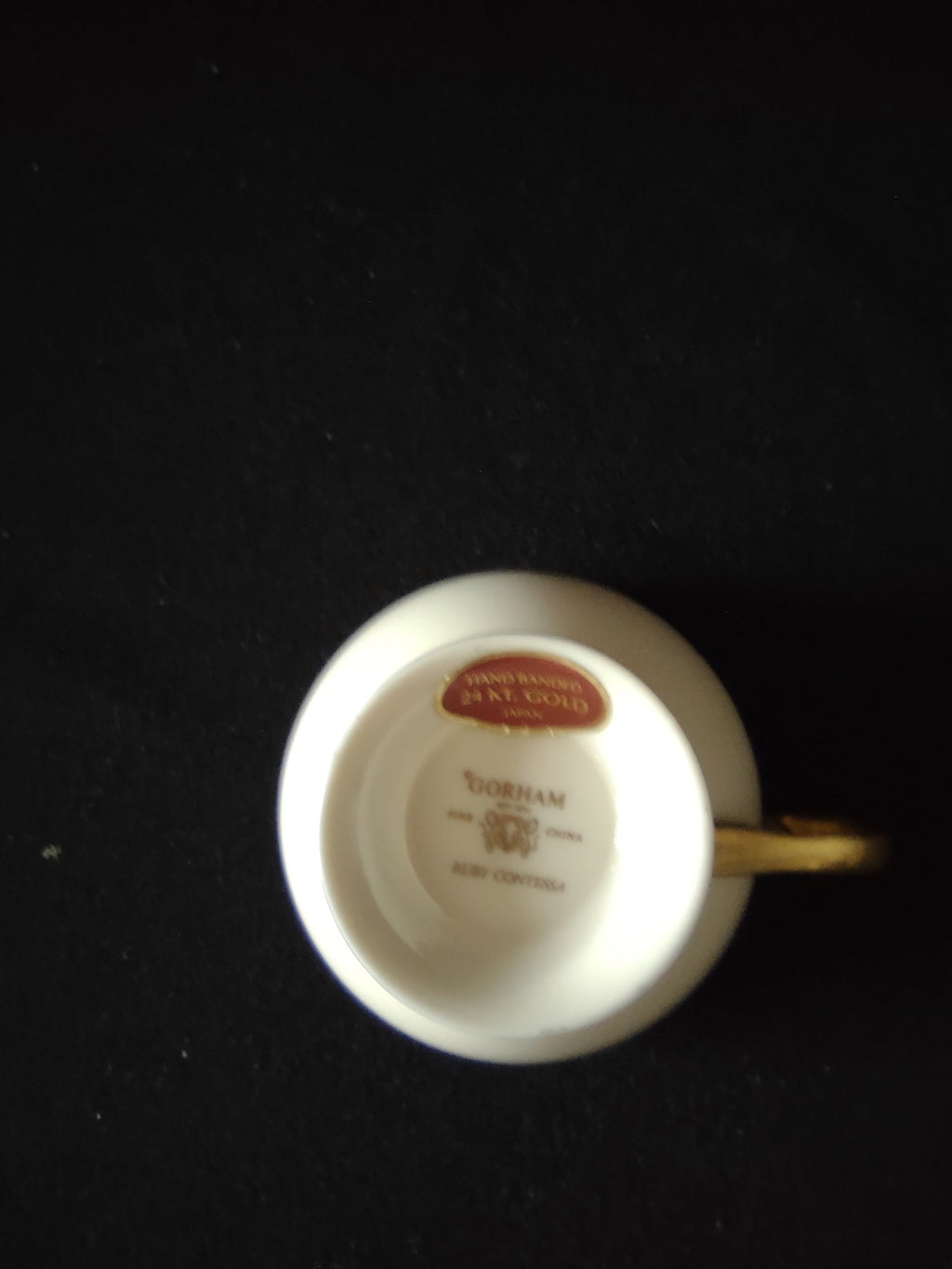 Gorham Ruby Contessa teacup bottom view